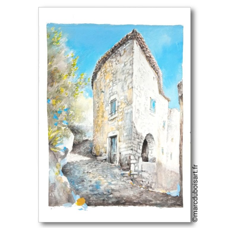 Village de Labeaume, maison provençale, Ardèche